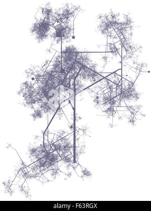 La planification de l'infrastructure de la ville avec des routes et des bâtiments Banque D'Images