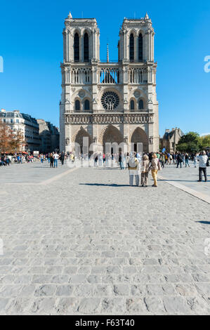 France, Paris, l'église Notre-Dame Banque D'Images