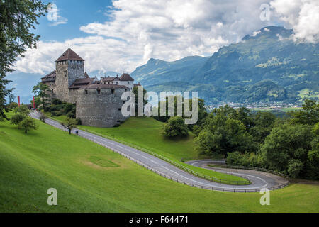 Château de Vaduz, le palais et la résidence officielle du Prince de Liechtenstein. Banque D'Images