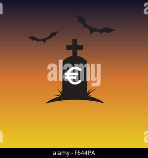 Cimetière de l'euro Illustration de Vecteur