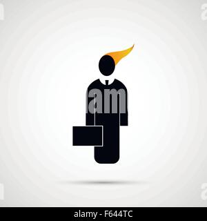 Les gens vector design. L'homme avec l'icône porte-documents Illustration de Vecteur
