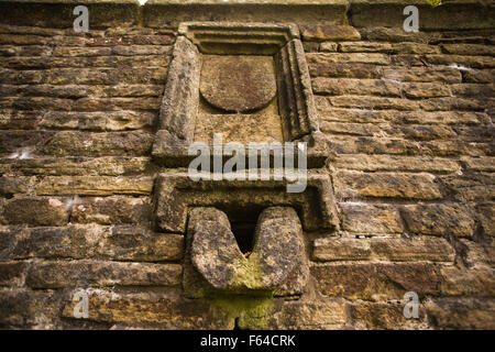 Les ruines et les environs de Hollinshead Hall, les clées, Lancashire. Banque D'Images