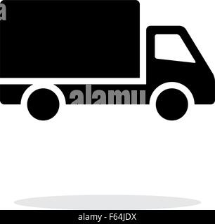 Chariot simple icône sur fond blanc. Illustration de Vecteur