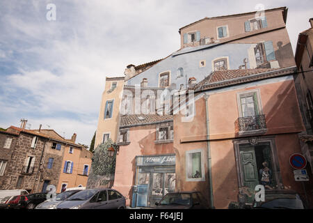 Illusion d'optique fait ​​By Mad'Art Concept.Agde,France,France,fresque trompe-l'oeil,Street,l'art, Banque D'Images