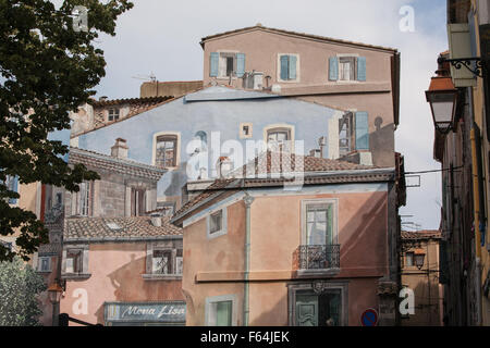 Illusion d'optique fait ​​By Mad'Art Concept.Agde,France,France,fresque trompe-l'oeil,Street,l'art, Banque D'Images