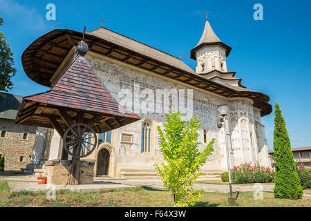 Monastère de Probota a été construit en 1530 par le Prince Peter IV Rares et c'est l'un des huit églises peintes sur l'extérieur de la Moldavie Banque D'Images