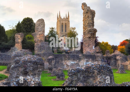 Abbaye de Bury St Edmunds, Bury St Edmunds, Suffolk, Angleterre, Royaume-Uni Banque D'Images