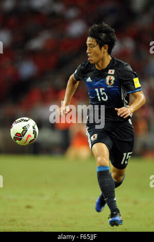 Singapour. 12Th Nov, 2015. Mu Kanazaki du Japon fait concurrence au cours de la Coupe du Monde 2018 Groupe E match qualificatif de l'Asie entre Singapour et le Japon dans le Stade National, le 12 novembre 2015. Singapour a perdu 0-3. Credit : Puis Chih Wey/Xinhua/Alamy Live News Banque D'Images