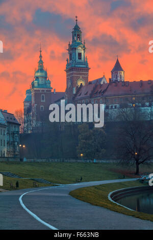 Château Royal de Wawel de Cracovie Banque D'Images