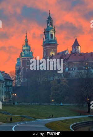 Château Royal de Wawel de Cracovie Banque D'Images