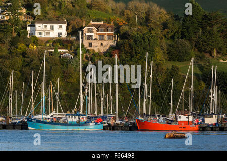 Bateaux sur la rivière Dart dans South Hams, Devon Banque D'Images