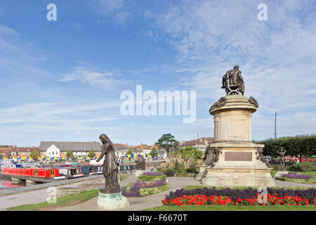 Le Shakespeare Memorial (1888) dans la région de Bancroft Gardens, Stratford-upon-Avon, Warwickshire, England, UK Banque D'Images
