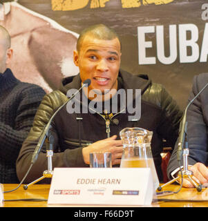 Londres, Royaume-Uni. 12 novembre 2015. Chris Eubank Boxer Jr lors d'une conférence de presse pour promouvoir son combat contre l'Irlande Spike O'Sullivan le 12 décembre à Londres. Crédit : Paul McCabe/Alamy Live News Banque D'Images