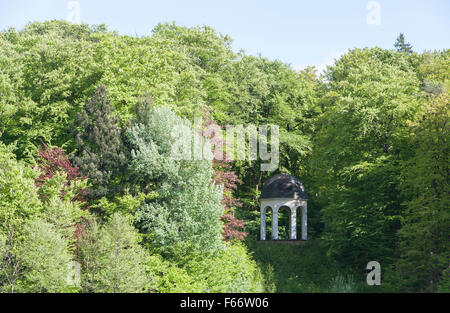 Pavillon dans parc de boitzenburg, château de boitzenburg, boitzenburger land, uckermark, Brandenburg, Allemagne Banque D'Images