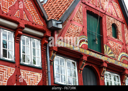 Bâtiments historiques dans la vieille ville de Lunebourg, Allemagne Banque D'Images