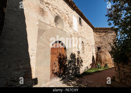 Église Sant Cristofol, Tavertet. D'époque romane. XI siècle. Banque D'Images