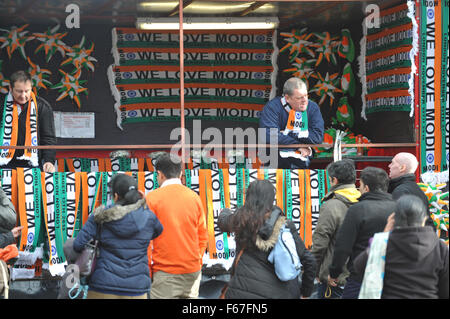 Le stade de Wembley, Londres, Royaume-Uni. 13 novembre 2015. Manifestations contre le Premier Ministre indien Narendra Modi, événement à Wembley Banque D'Images