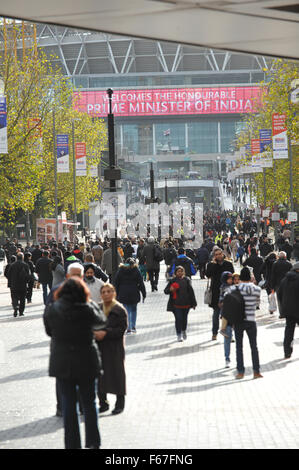 Le stade de Wembley, Londres, Royaume-Uni. 13 novembre 2015. Manifestations contre le Premier Ministre indien Narendra Modi, événement à Wembley Banque D'Images