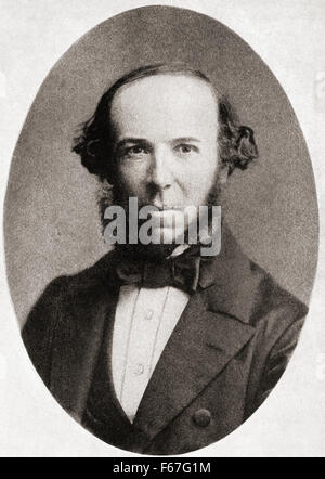 Herbert Spencer, 1820 - 1903. Philosophe anglais, biologiste, anthropologue, sociologue, et d'éminents théoricien politique libérale classique de l'ère victorienne. Banque D'Images