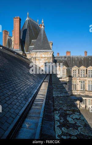 Fontainebleau, France - 16 août 2015 : vue extérieure de Le Château de Fontainebleau Château de Fontainebleau ( ). Banque D'Images