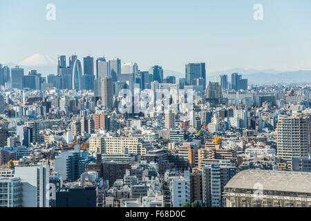 Gratte-ciel de Shinjuku et le Mt Fuji, vue d'Bunkyo-Ku,Tokyo, Japon Banque D'Images