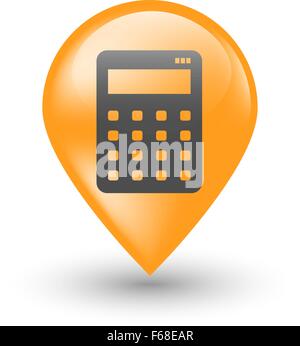 L'icône web calculatrice avec ombre Illustration de Vecteur