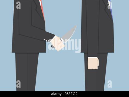 Businessman poignarder son ami dans le dos, VECTOR, EPS10 Illustration de Vecteur