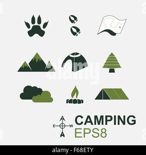 Symbole Camping en EPS8 Illustration de Vecteur