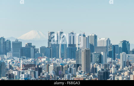 Gratte-ciel de Shinjuku et le Mt Fuji, vue d'Bunkyo-Ku,Tokyo, Japon Banque D'Images