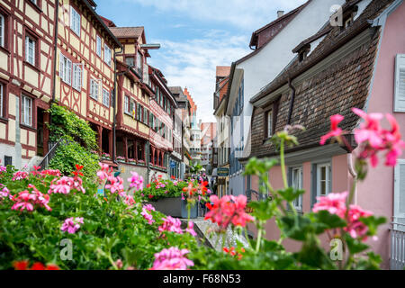 Altstadt (vieille ville) de Meersburg, Allemagne Banque D'Images