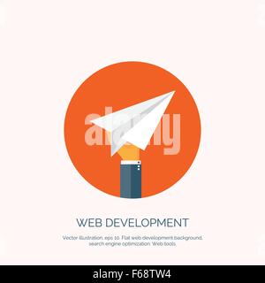 Vector illustration. Avec fond plat , Illustration de Vecteur