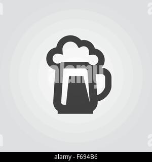 Bière, ale logo vector modèle. boire de l'alcool ou l'icône de pub Illustration de Vecteur