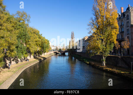 Strasbourg Alsace en France à l'automne Banque D'Images