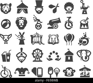 Circus icons set. vector illustration Illustration de Vecteur