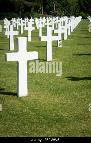 Cimetière américain de Normandie à Colleville-sur-Mer, France. Banque D'Images