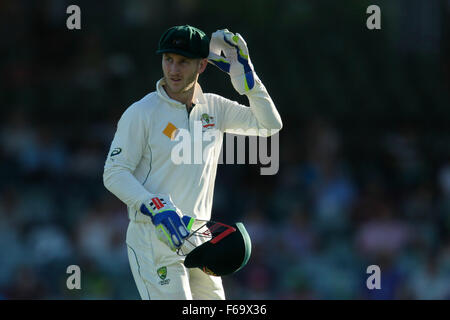 Perth, Australie. 15 Nov, 2015. 2ème jour de Test Cricket en Australie et Nouvelle-Zélande 3. Wicket keeper australien Peter Neville. Credit : Action Plus Sport/Alamy Live News Banque D'Images