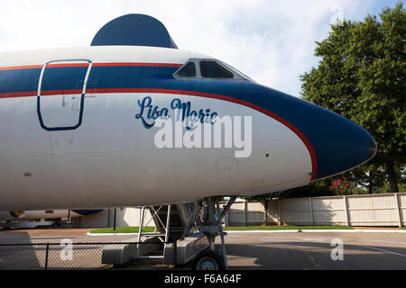 Avion privé d'Elvis, le Lisa Marie, Graceland, Memphis, États-Unis Banque D'Images