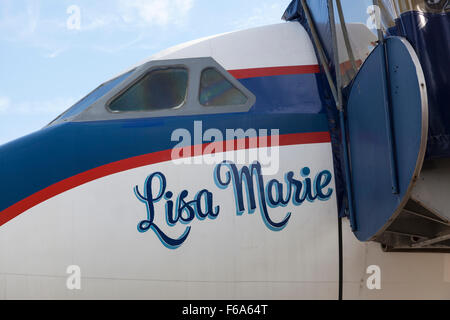 Avion privé d'Elvis, le Lisa Marie, Graceland, Memphis, États-Unis Banque D'Images