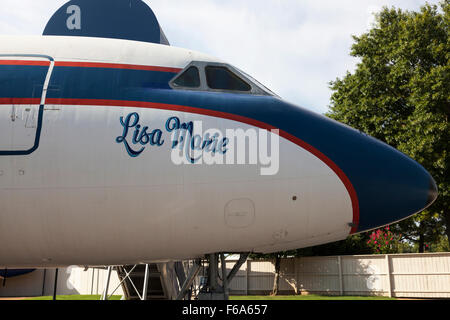 Avion privé d'Elvis, le Lisa Marie, Graceland, Memphis, États-Unis Banque D'Images