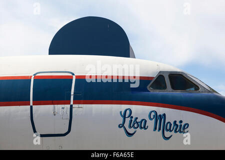 Avion privé d'Elvis, le Lisa Marie, Graceland, Memphis, États-Unis Banque D'Images