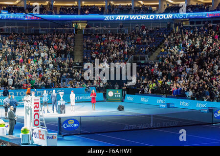 Novak Djokovic met fin à l'ATP World Tour 2015 comme aucun joueur 1. Banque D'Images