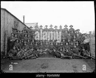 Le personnel de l'Administration centrale de la Division de Nouvelle-Zélande, Allemagne, 1918 Banque D'Images