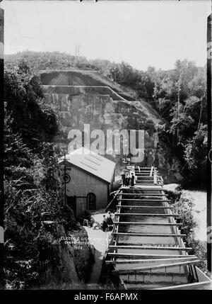 Power Station à Okere Falls, District de Rotorua Banque D'Images