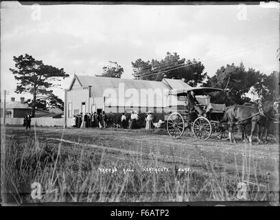 Avis de Tarry's Hall, Queen Street, Northcote, Auckland Banque D'Images