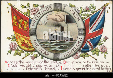 [Carte Postale] Salutations de la chère patrie Wildt & Kray, Londres, Banque D'Images