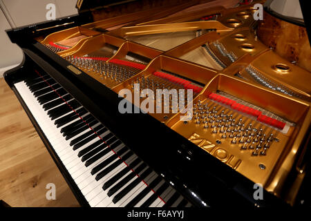 Close up photo d'une édition limitée cher piano Fazioli, faite à Sacile, Italie. Banque D'Images