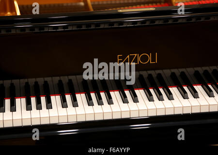 Close up photo d'une édition limitée cher piano Fazioli, faite à Sacile, Italie. Banque D'Images