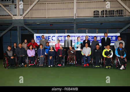 Chiba, Japon. 15 Nov, 2015. Vue générale de Tennis en fauteuil roulant Tennis en fauteuil roulant : All-Japan Masters Award Cérémonie au centre de formation de Tennis à Chiba, Japon . © Ito Shingo/AFLO SPORT/Alamy Live News Banque D'Images