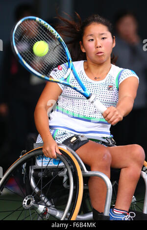 Chiba, Japon. 15 Nov, 2015. Kamiji yui Tennis en fauteuil roulant Tennis en fauteuil roulant : All-Japan Masters féminin au centre de formation de Tennis Final à Chiba, Japon . © Ito Shingo/AFLO SPORT/Alamy Live News Banque D'Images