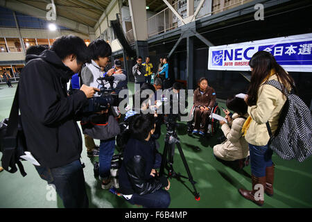 Chiba, Japon. 15 Nov, 2015. Kamiji yui (JPN) Tennis en fauteuil roulant Tennis en fauteuil roulant : All-Japan Masters Award Cérémonie au centre de formation de Tennis à Chiba, Japon . © Ito Shingo/AFLO SPORT/Alamy Live News Banque D'Images